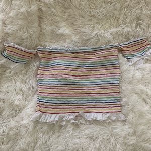 Rainbow crop top